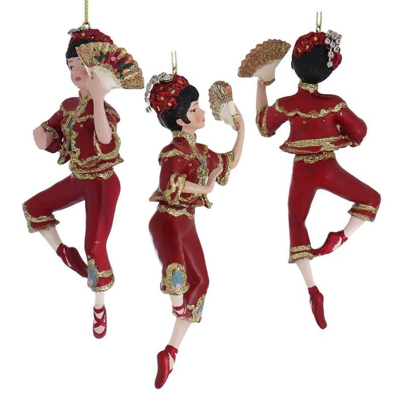 Kurt Adler Resin International Dancer Ornament Set Of 4 - Image 3